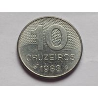 Бразилия 10 крузейро 1983 г.