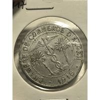 1916 Алжир 10 с chambre de commerce token