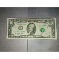 10 долларов США. 1993г