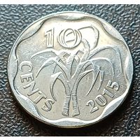 Эсватини (Свазиленд) 10 центов, 2015    ( 1-3-7 )