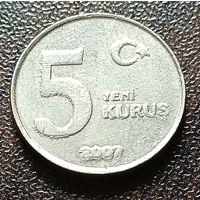 Турция 5 новых курушей, 2007    ( 2-8-3 )