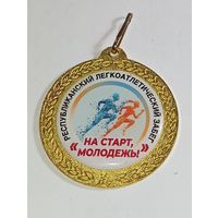 Медаль -  На старт молодожены  .