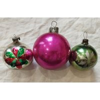 Ёлочные игрушки толстое стекло