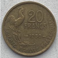 Франция 20 франков 1950 г. Без отметки монетного двора