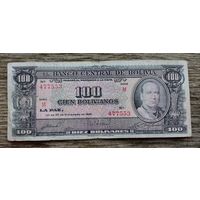 Werty71 Боливия 100 песо 1945 банкнота