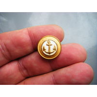 Пуга АДМИРАЛЬСКАЯ? Страна? Бронза. Позолота. Эмаль. 18мм.