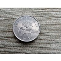 Werty71 Сингапур 20 центов 1991 орхидея Ванда Мисс Хоаким