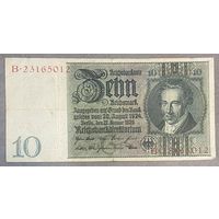 Банкнота 10 марок 1929 год. Веймарская республика.