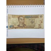 Филиппины 10 песо 1985 банкнота Филиппинские острова писо-1001
