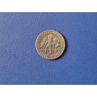 США 10 центов (1 дайм) 1972 года. Без отметки монетного двора
