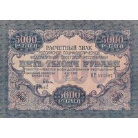 Банкнота 5000 рублей 1919 года. РСФСР.