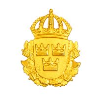 Швеция. Эмблема полиции. Дефект крепления