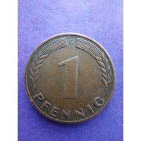 Германия ФРГ 1 пфенниг 1950 G