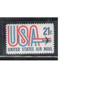 США-1971, (Мих.1036),  ** , Авиапочта (одиночка)