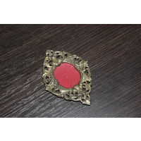 Настенная, миниатюрная, интерьерная, латунная фоторамка.