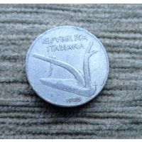 Werty71 Италия 10 лир 1956 Плуг Колосья