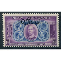 Британские колонии - Новая Зеландия - 1940г. - монархи, надпечатка official - 1 марка - MNH [Mi 61]. #3-WB-68-A-1
