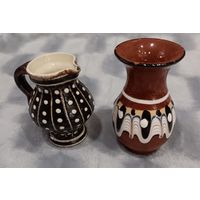 2 керамические мини-вазочки одним лотом. 6 и 8 см.