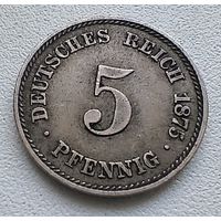 Германия 5 пфеннигов, 1875 А  2-1-4