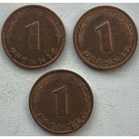 Германия 1 пфенниг 1990 г. D. Цена за 1 шт.