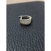 Серьга одиночка серебро 925