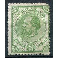 Нидерландские колонии - Кюрасао - 1876/89г. - король Вильгельм III, 2 1/2 с - 1 марка - чистая, без клея. #3-WB-81-A-1