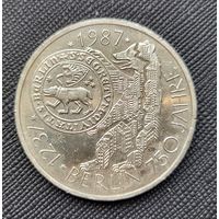 10 марок 1987 Германия 750 лет городу Берлин! Серебро 15,5 грамма 625 пробы 0,311 унции! ВОЗМОЖЕН ОБМЕН!