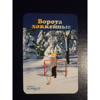 Календарик 2005 г.  Ворота хоккейные.