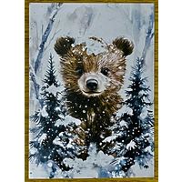 Открытка новогодняя чистая 10х15 см.