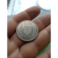 5 франков 1989, Швейцария