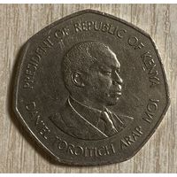 Монета. Кения. 5 шиллингов 1985 год. президент Даниэля Тороитича арапа Мои.