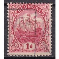 129.BrKCI. Великобритания. Колонии. Бермудские острова. Стандарт. Парусник Sea Venture. 1926 г. 1P. Mi.#71II.