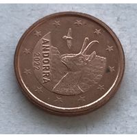 Андорра 1 евроцент 2022