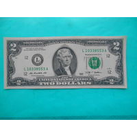 США 2 доллара 2009 г  "L"