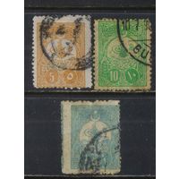 Османская Имп Турция 1908 Герб Турга Абдул-Хамида II Стандарт #134А,135Е,137А