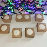 Подсвечники из дуба