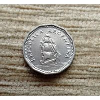 Werty71 Аргентина 5 песо 1962 Корабль Фрегат Сармиенто