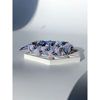 Широкий вязаный браслет из бисера