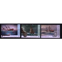 2017 Австралия Флот мореплавание кораблекрушения корабли оружие парусные корабли Живопись Mi-4674-76 3х-м**