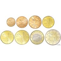 Андорра набор монет 1, 2, 5, 10, 20, 50 евроцентов; 1, 2 евро. Коллекционный набор монет в качестве UNC. Предложи свою цену или обмен!