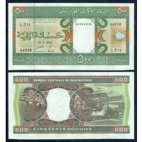 Мавритания 500 угий 2002 год, UNC