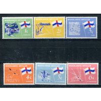 Нидерландские Антильские острова - 1965г. - природа и культура, флаги - 6 марок - полная серия, MNH [Mi 152-157]. #3-WB-93-KS-1