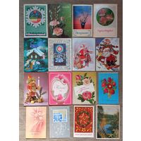 Открытки 63 шт. подписаны