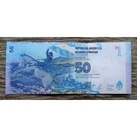 Werty71 Аргентина 50 песо 2015 UNC банкнота Мальвинские острова
