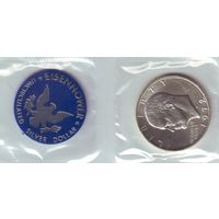 США, 1 доллар 1972 год, сертификат, жетон. UNC