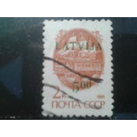 Латвия, 1992. Стандарт. Надпечатка 5 руб. на 2 коп.