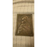 Пресвятая Богородица икона меднолитая