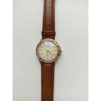 Часы наручные мужские "Слава" кварц, (на 8 рубинах), позолота 1 мкм, Сделано в СССР