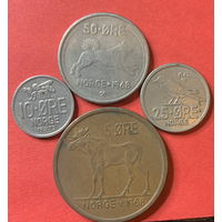 Норвегия, 4 монеты