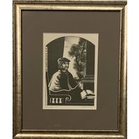 Скрипниченко Г.С. Экслибрис Белага А.Я.1970г. Тушь,размер 16х23 см. С рамой 30,5х36 см.